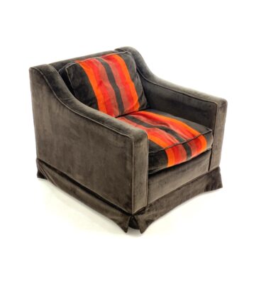 1970s Striped Lounge Chair